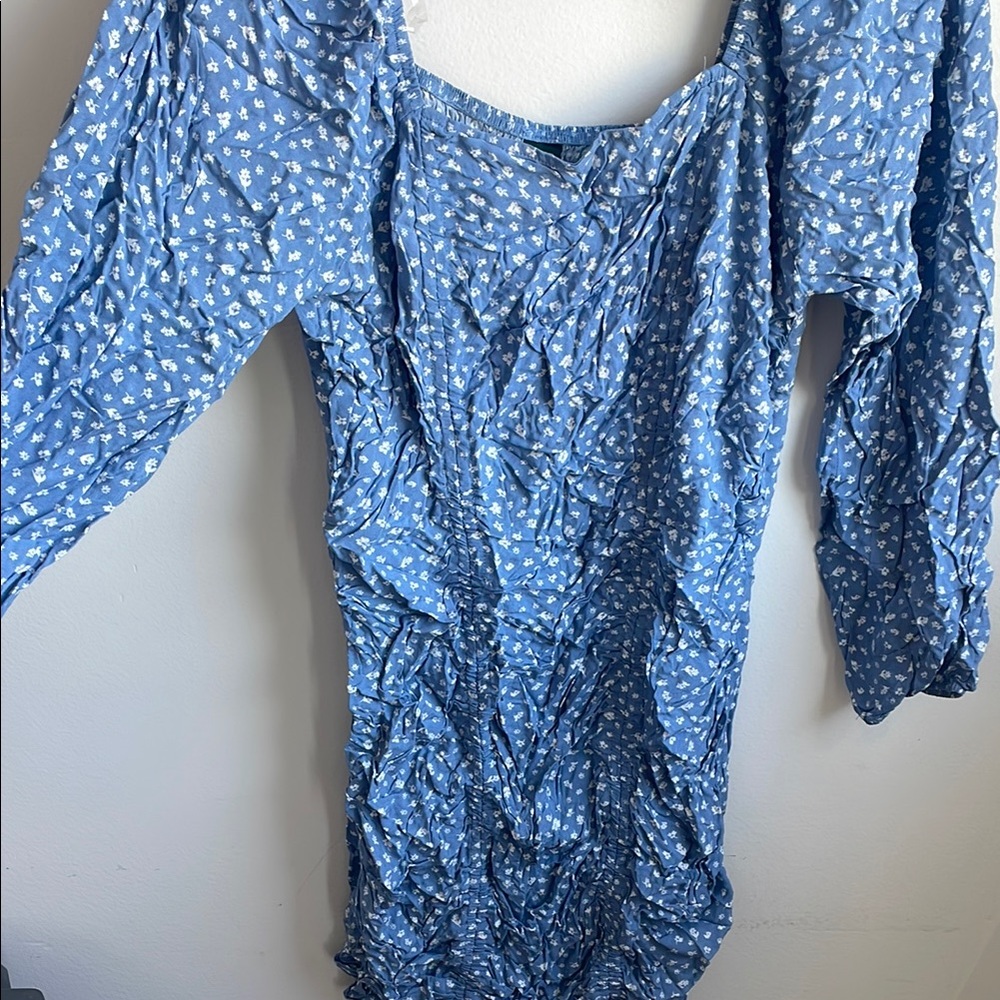 Blue Floral Women's Dress